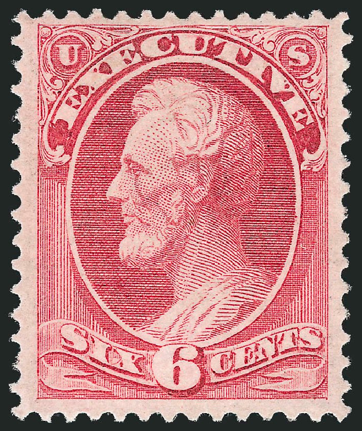 US Stamp Price Scott #O13 - 1873 6c Executive Official. Robert Siegel Auction Galleries, Oct 2012, Sale 1033, Lot 4304