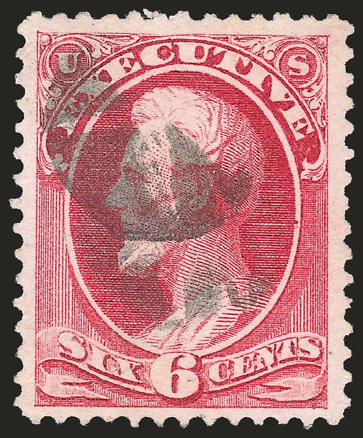Values of US Stamp Scott Catalogue O13 - 1873 6c Executive Official. Robert Siegel Auction Galleries, Apr 2010, Sale 984, Lot 1155