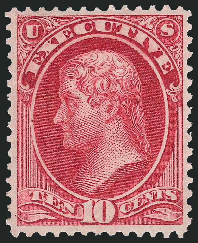US Stamps Values Scott Catalogue # O14 - 10c 1873 Executive Official. Robert Siegel Auction Galleries, Jun 2009, Sale 975, Lot 2228