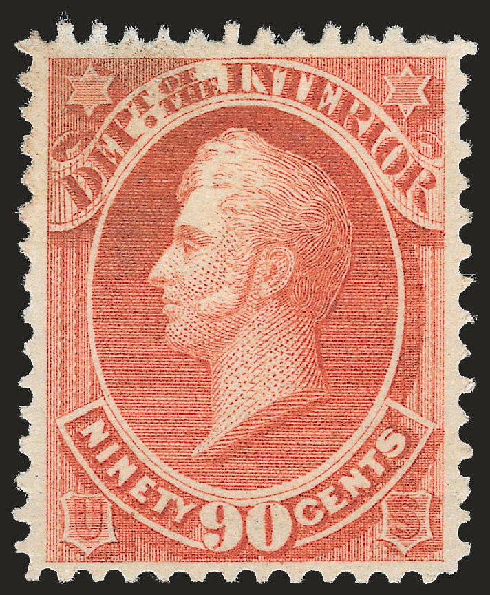 Values of US Stamp Scott Catalogue O24 - 90c 1873 Interior Official. Robert Siegel Auction Galleries, Jun 2009, Sale 975, Lot 2230