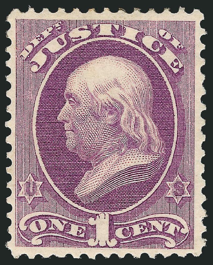 Price of US Stamp Scott Catalogue # O25: 1873 1c Justice Official. Robert Siegel Auction Galleries, Nov 2013, Sale 1061, Lot 4156
