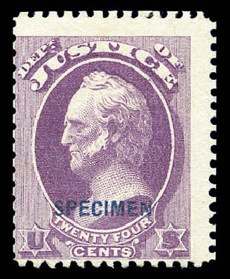 Costs of US Stamps Scott Catalogue #O32: 1873 24c Justice Official. Matthew Bennett International, Sep 2010, Sale 333, Lot 4008