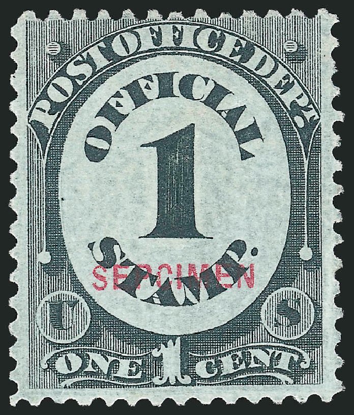 US Stamp Values Scott Catalog #O47 - 1c 1873 Post Office Official. Robert Siegel Auction Galleries, Mar 2015, Sale 1095, Lot 605