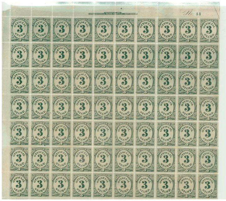 Price of US Stamp Scott Catalog #O49: 3c 1873 Post Office Official. Robert Siegel Auction Galleries, Dec 2008, Sale 967, Lot 5155