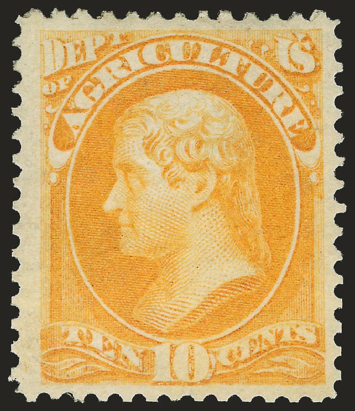 US Stamps Value Scott #O5 - 1873 10c Agriculture Official. Robert Siegel Auction Galleries, Dec 2009, Sale 982, Lot 6137