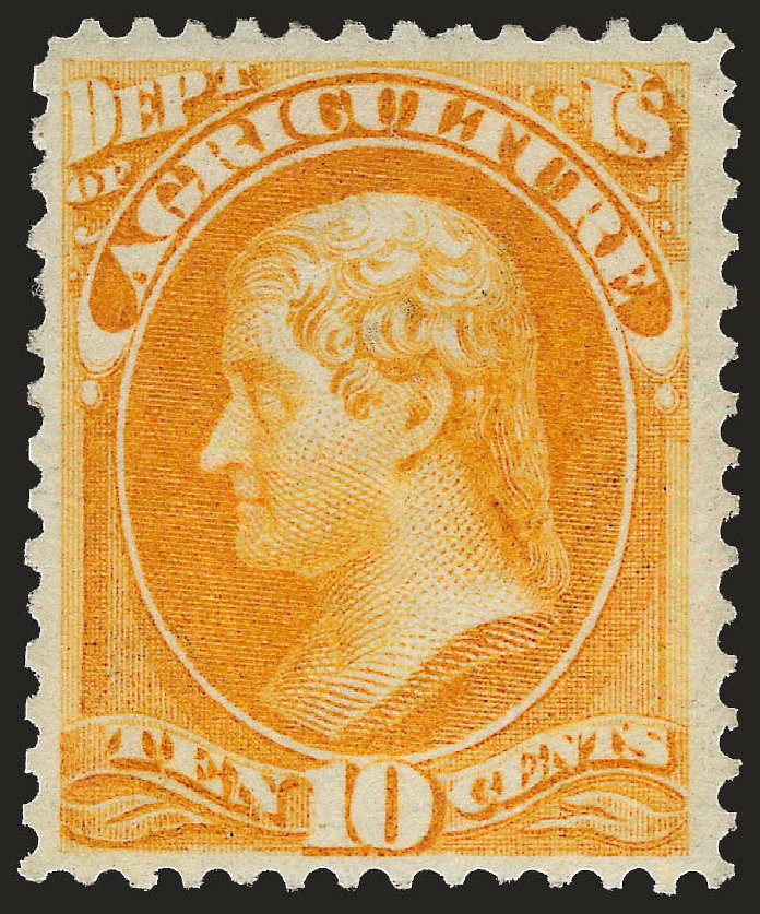 Price of US Stamp Scott Cat. O5: 10c 1873 Agriculture Official. Robert Siegel Auction Galleries, Apr 2010, Sale 984, Lot 1150