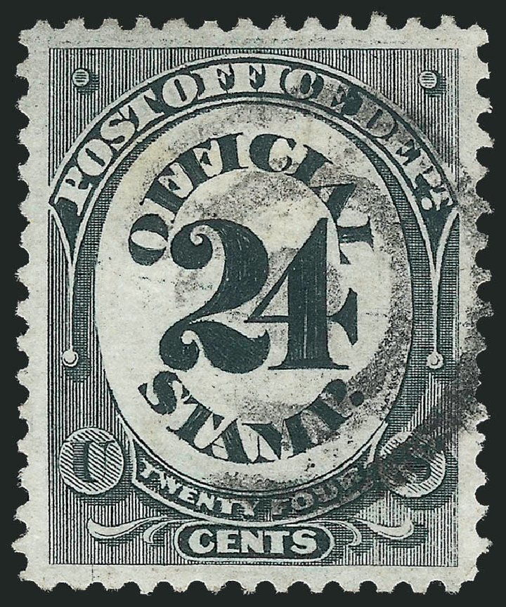 Value of US Stamp Scott Catalogue #O54 - 24c 1873 Post Office Official. Robert Siegel Auction Galleries, Oct 2012, Sale 1032, Lot 3674