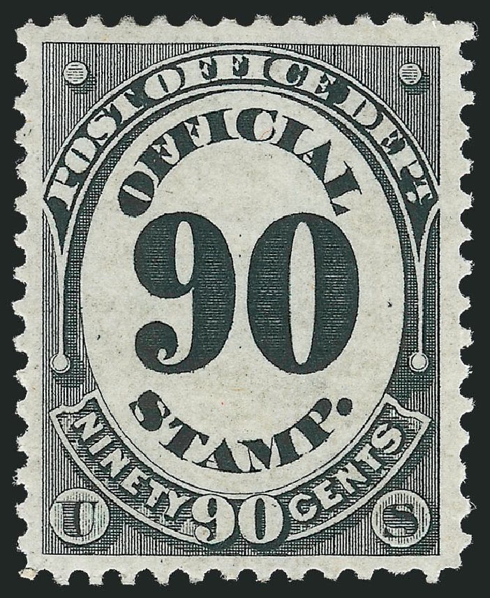 Values of US Stamp Scott O56: 1873 90c Post Office Official. Robert Siegel Auction Galleries, Oct 2012, Sale 1033, Lot 4312