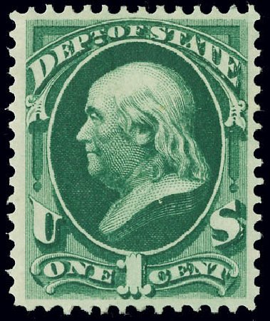 Price of US Stamps Scott Catalog # O57: 1873 1c State Official. Matthew Bennett International, Jun 2008, Sale 328, Lot 1235