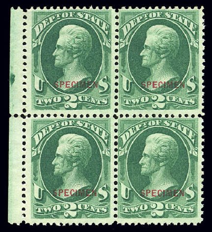 US Stamp Values Scott Catalogue #O58 - 2c 1873 State Official. Matthew Bennett International, Sep 2010, Sale 331, Lot 972