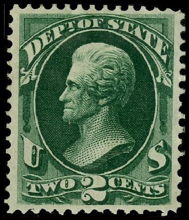 Costs of US Stamps Scott Cat. #O58: 1873 2c State Official. Matthew Bennett International, May 2008, Sale 327, Lot 293