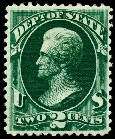 Values of US Stamp Scott Catalog O58 - 2c 1873 State Official. Matthew Bennett International, Jun 2008, Sale 328, Lot 1236