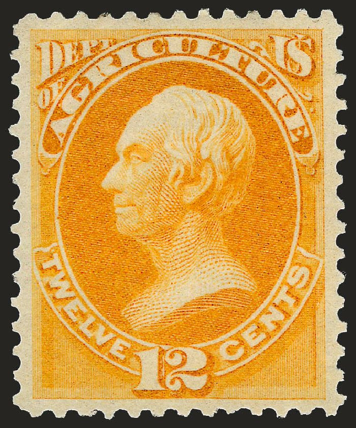 US Stamp Values Scott Catalogue #O6 - 12c 1873 Agriculture Official. Robert Siegel Auction Galleries, Sep 2008, Sale 962, Lot 3027