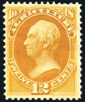 US Stamps Value Scott Cat. #O6 - 12c 1873 Agriculture Official. Harmer-Schau Auction Galleries, Feb 2010, Sale 84, Lot 1811