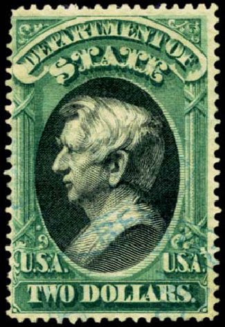 Values of US Stamp Scott Catalogue O68 - US$2.00 1873 State Official. Harmer-Schau Auction Galleries, Feb 2012, Sale 92, Lot 1337