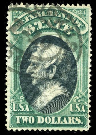 US Stamps Prices Scott # O68: US$2.00 1873 State Official. Matthew Bennett International, Sep 2011, Sale 338, Lot 2058