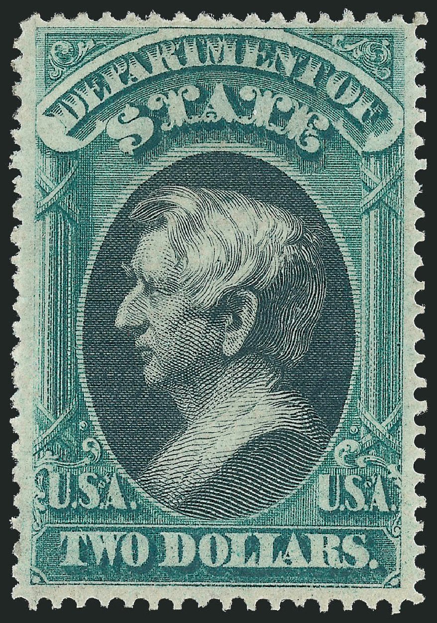 Values of US Stamp Scott Catalog # O68: US$2.00 1873 State Official. Robert Siegel Auction Galleries, Mar 2013, Sale 1040, Lot 2158