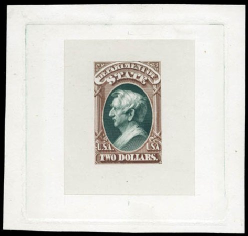 Values of US Stamps Scott Catalog O68 - 1873 US$2.00 State Official. Matthew Bennett International, Apr 2008, Sale 326, Lot 690