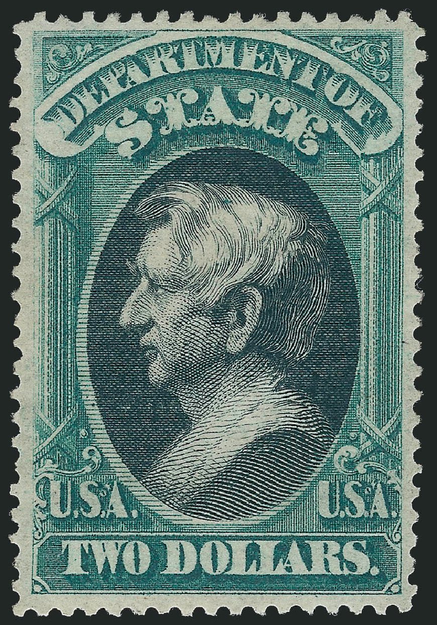 Price of US Stamp Scott Cat. # O68: 1873 US$2.00 State Official. Robert Siegel Auction Galleries, Nov 2013, Sale 1061, Lot 4170