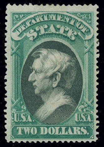 US Stamps Price Scott Catalogue #O68 - US$2.00 1873 State Official. Matthew Bennett International, Jun 2008, Sale 328, Lot 1244