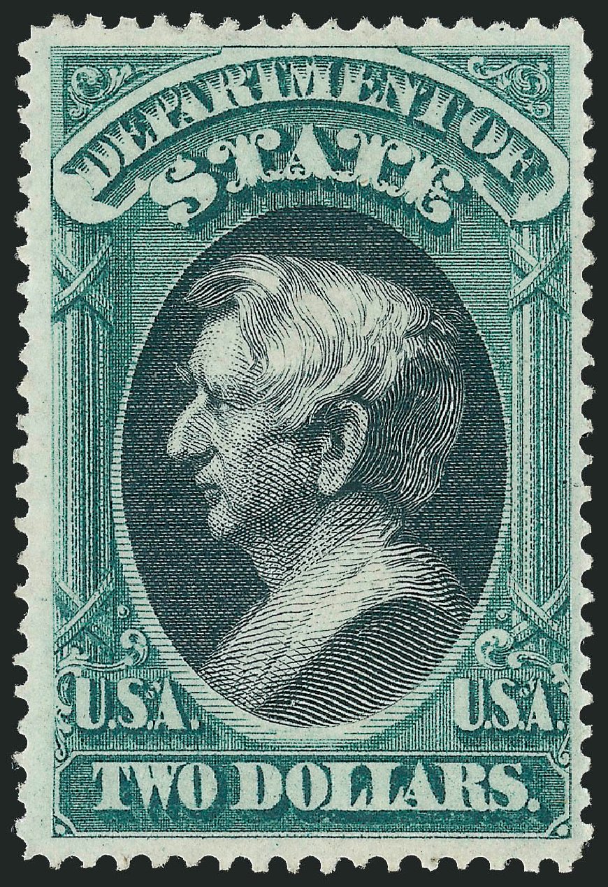 US Stamps Value Scott Catalog # O68: US$2.00 1873 State Official. Robert Siegel Auction Galleries, Dec 2011, Sale 1017, Lot 974