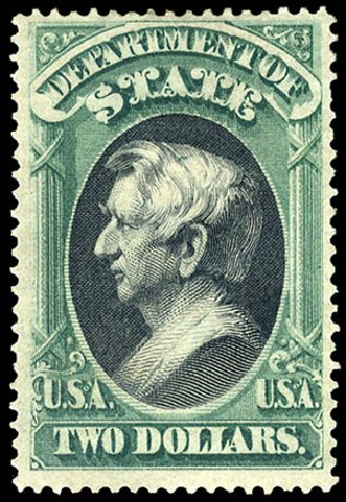 Value of US Stamp Scott Catalog O68: 1873 US$2.00 State Official. Cherrystone Auctions, Nov 2008, Sale 200811, Lot 1142