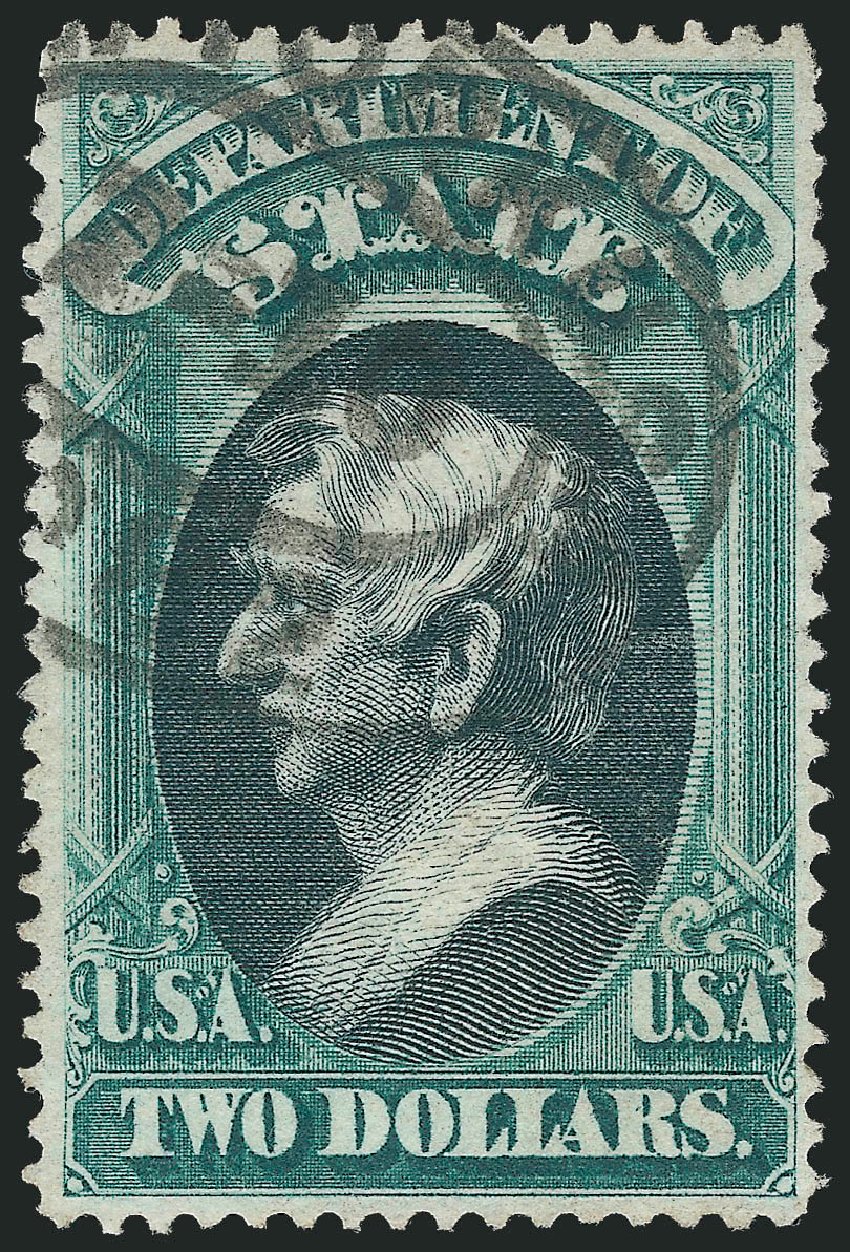 Cost of US Stamps Scott Catalogue O68 - US$2.00 1873 State Official. Robert Siegel Auction Galleries, Oct 2012, Sale 1032, Lot 3683