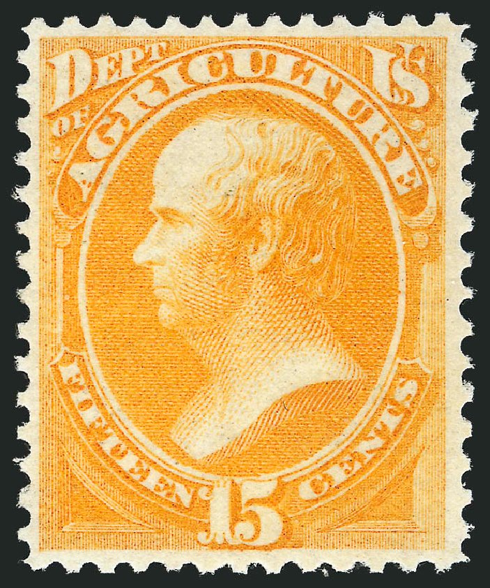 Price of US Stamp Scott Catalogue # O7 - 15c 1873 Agriculture Official. Robert Siegel Auction Galleries, Oct 2012, Sale 1033, Lot 4300