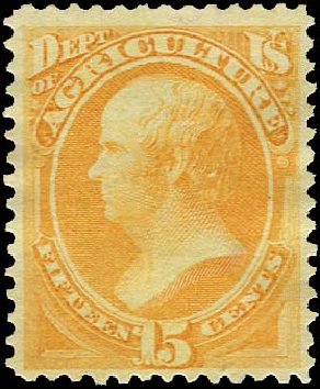 Cost of US Stamp Scott Catalog #O7: 1873 15c Agriculture Official. Regency-Superior, Aug 2015, Sale 112, Lot 1154