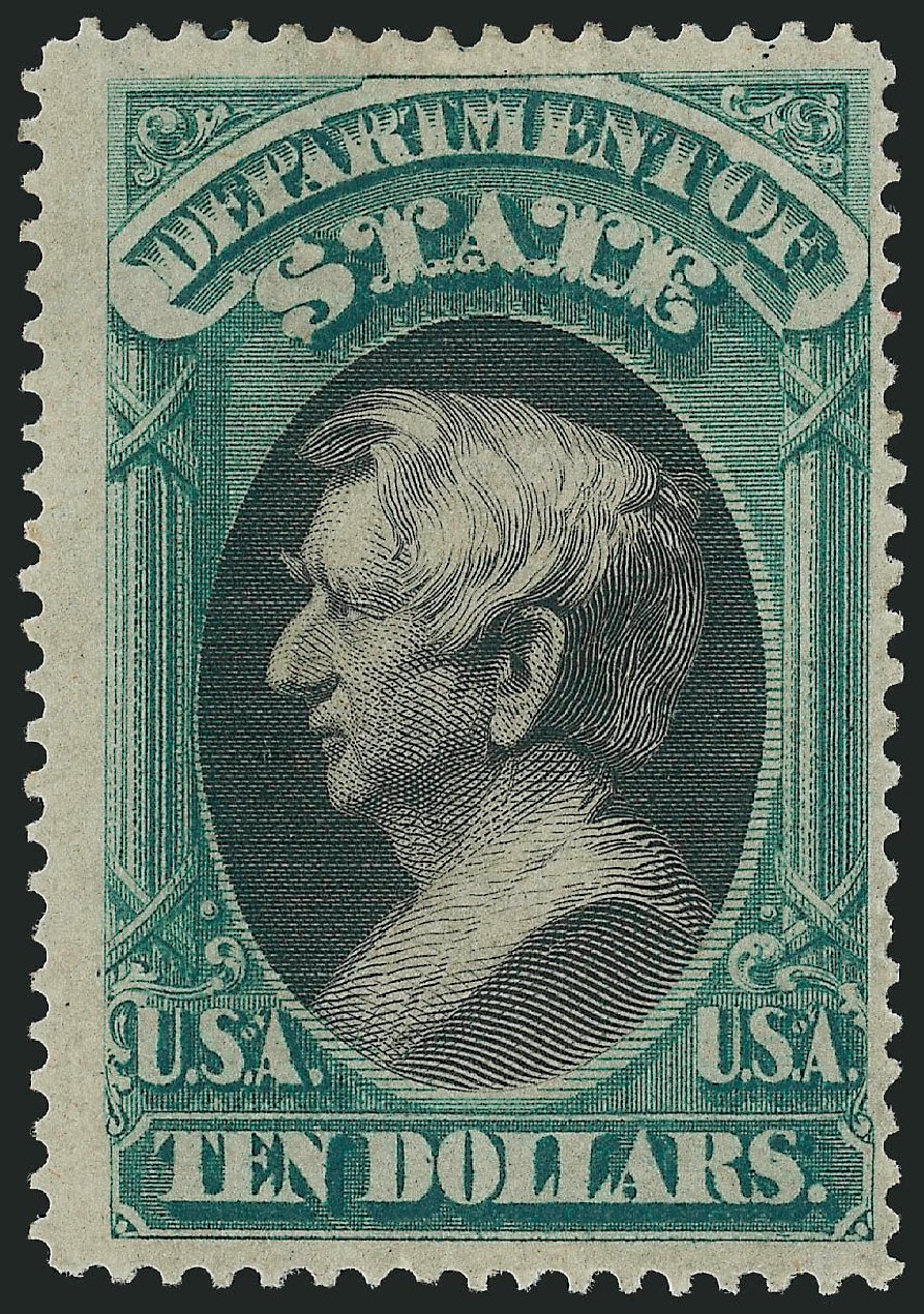 Cost of US Stamps Scott #O70 - US$10.00 1873 State Official. Robert Siegel Auction Galleries, Oct 2014, Sale 1082, Lot 507