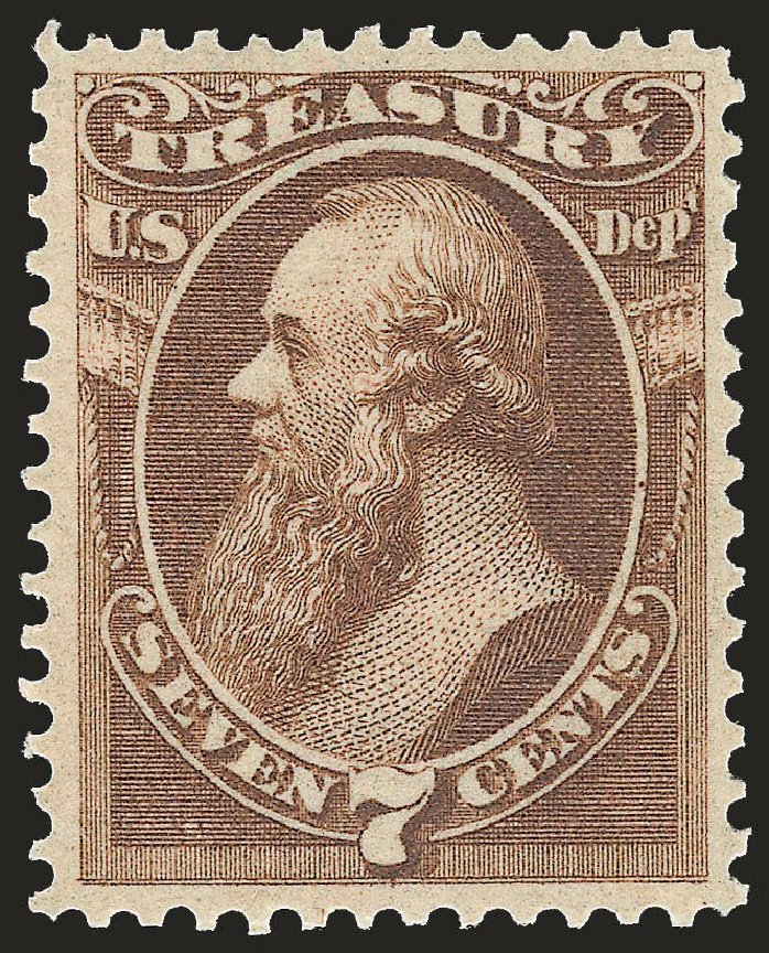 Value of US Stamps Scott Cat. #O76: 7c 1873 Treasury Official. Robert Siegel Auction Galleries, Jun 2009, Sale 975, Lot 2236