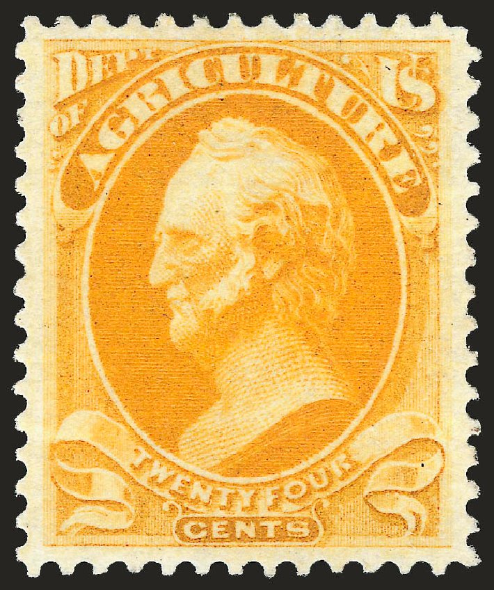 US Stamp Value Scott Catalog #O8: 1873 24c Agriculture Official. Robert Siegel Auction Galleries, Jun 2010, Sale 992, Lot 2628