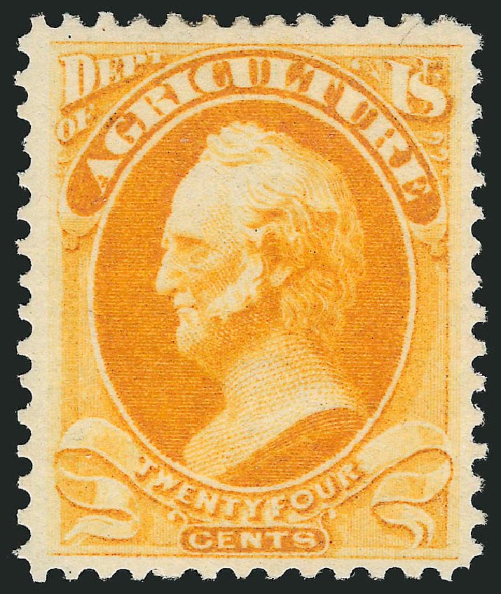 US Stamps Value Scott Catalogue # O8 - 24c 1873 Agriculture Official. Robert Siegel Auction Galleries, Nov 2014, Sale 1085, Lot 4016
