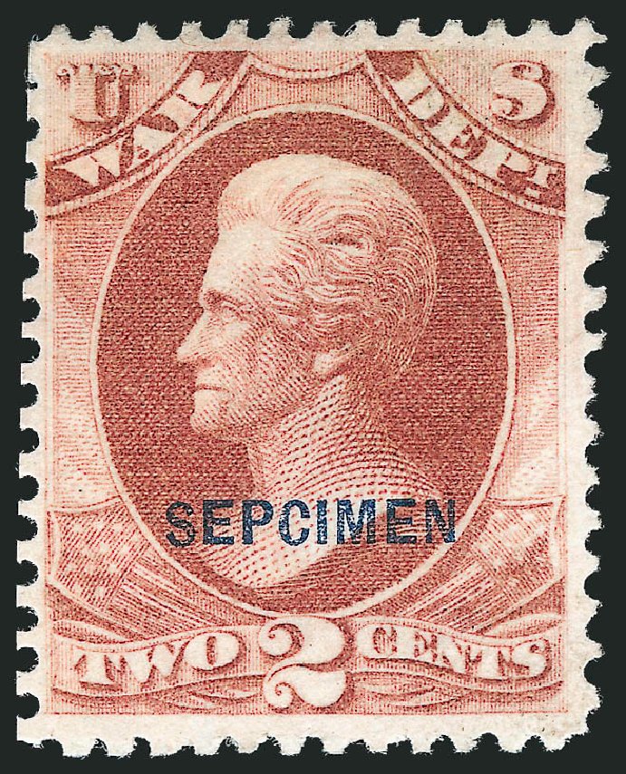 Values of US Stamps Scott Catalogue O84: 1873 2c War Official. Robert Siegel Auction Galleries, Dec 2010, Sale 1003, Lot 5545