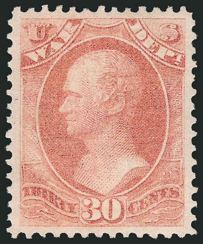 US Stamp Price Scott O92: 1873 30c War Official. Robert Siegel Auction Galleries, Dec 2009, Sale 978, Lot 1138