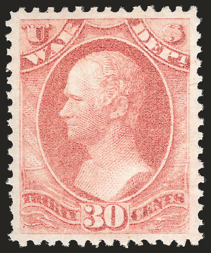 US Stamps Prices Scott #O92 - 30c 1873 War Official. Robert Siegel Auction Galleries, Dec 2009, Sale 982, Lot 6141