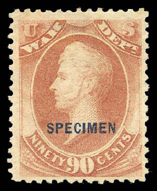 Prices of US Stamps Scott #O93: 90c 1873 War Official. Matthew Bennett International, Sep 2010, Sale 333, Lot 4018