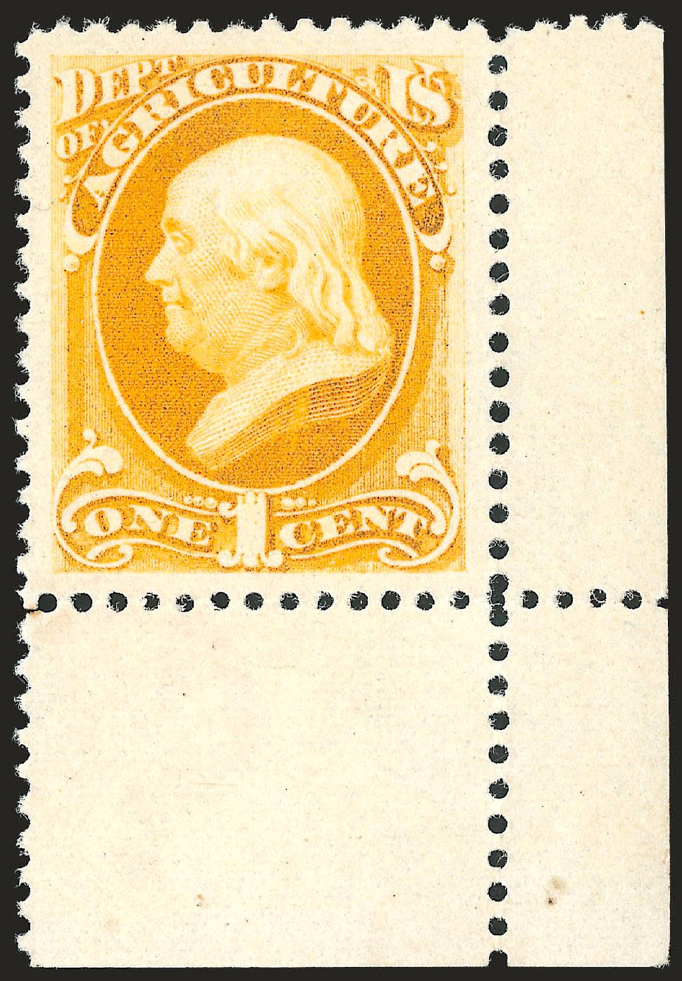 Cost of US Stamp Scott Catalog #O94: 1c 1879 Agriculture Official. Robert Siegel Auction Galleries, Dec 2009, Sale 978, Lot 1139