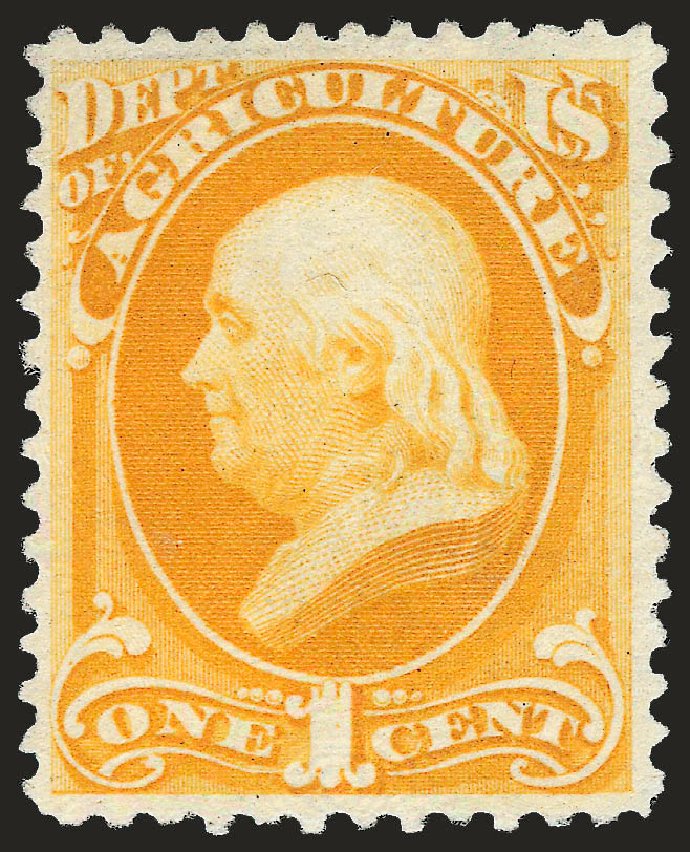Cost of US Stamp Scott Catalogue #O94 - 1879 1c Agriculture Official. Robert Siegel Auction Galleries, Jun 2009, Sale 973, Lot 260