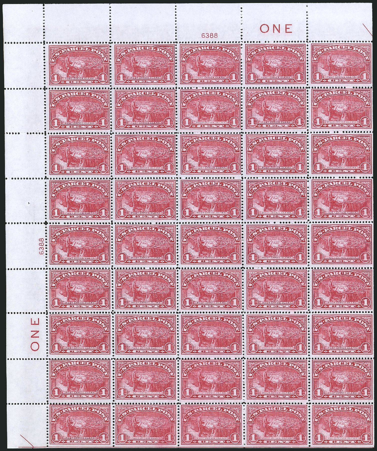 Cost of US Stamp Scott Catalogue Q1: 1c 1913 Parcel Post. Robert Siegel Auction Galleries, Apr 2009, Sale 971, Lot 2040