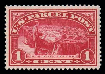 Prices of US Stamps Scott Catalog #Q1: 1c 1913 Parcel Post. Matthew Bennett International, Jun 2007, Sale 319, Lot 1741