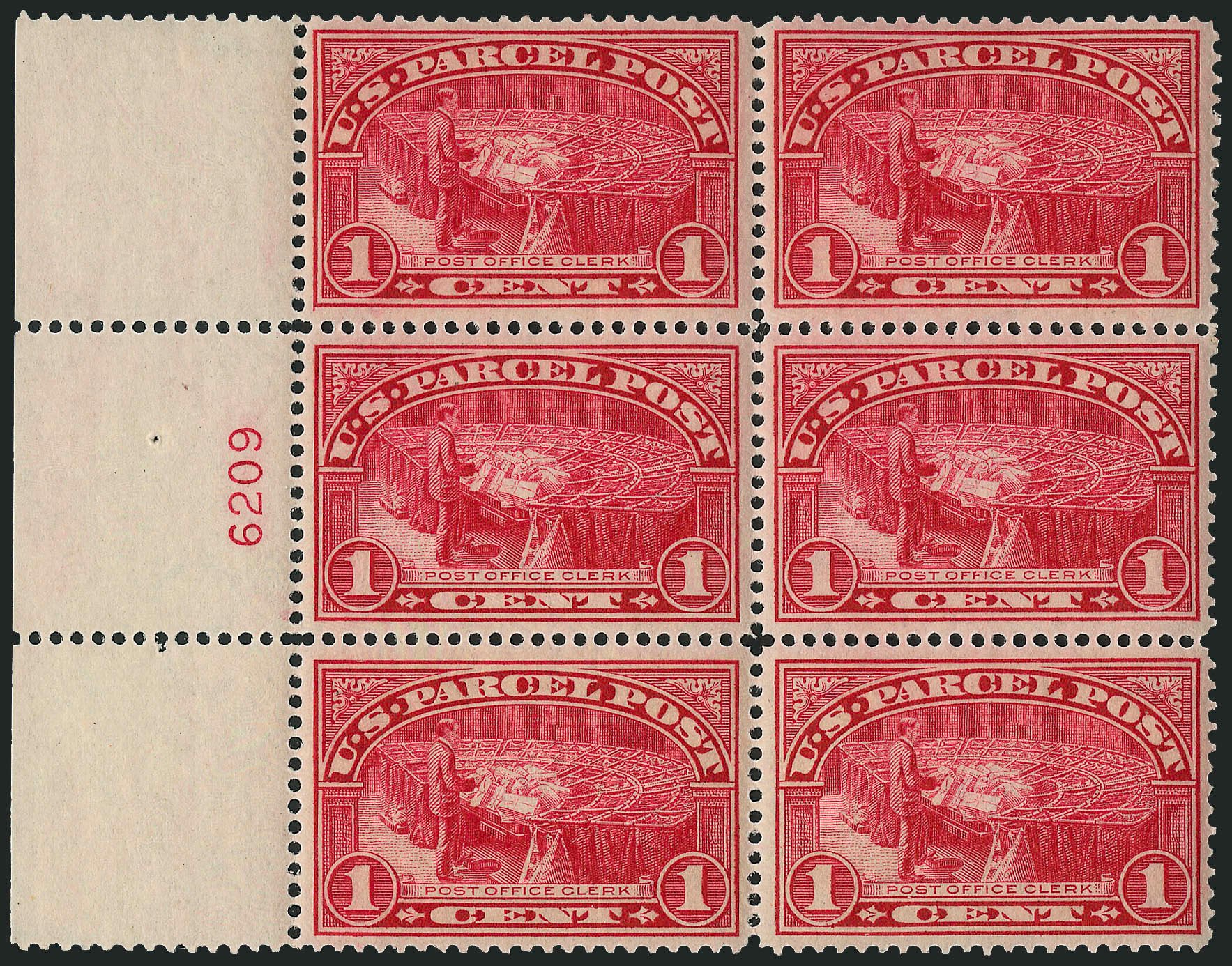 Cost of US Stamps Scott Cat. #Q1 - 1913 1c Parcel Post. Robert Siegel Auction Galleries, Apr 2009, Sale 971, Lot 2045