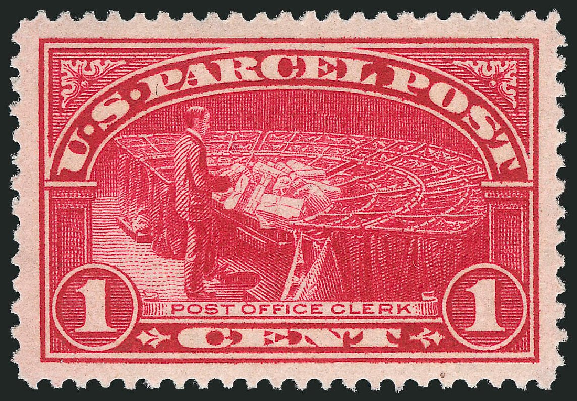 US Stamp Price Scott Cat. # Q1: 1913 1c Parcel Post. Robert Siegel Auction Galleries, Mar 2012, Sale 1019, Lot 983