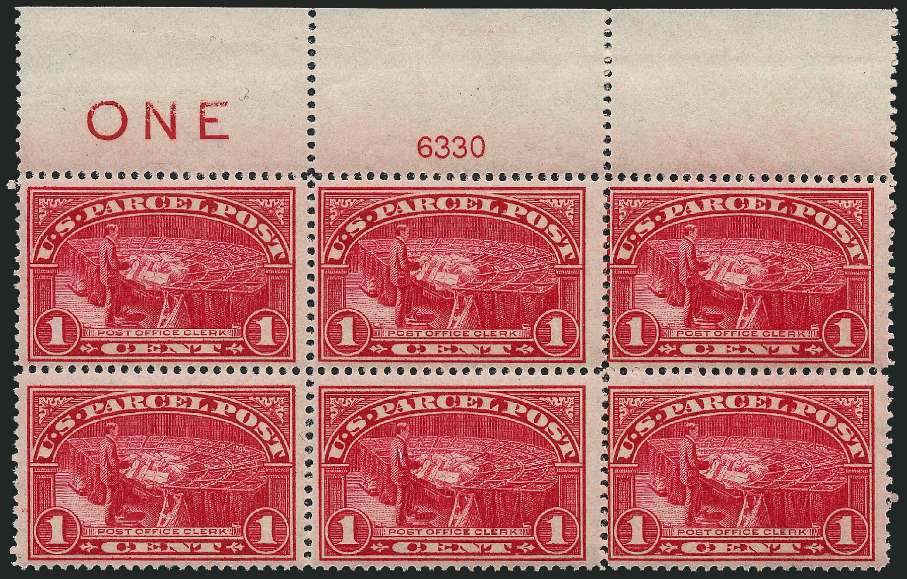 Prices of US Stamp Scott Catalogue #Q1 - 1913 1c Parcel Post. Robert Siegel Auction Galleries, Apr 2009, Sale 971, Lot 2043