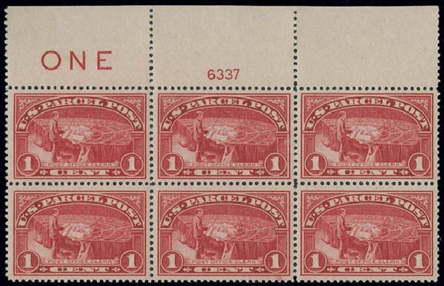 US Stamps Prices Scott Catalog Q1 - 1c 1913 Parcel Post. Matthew Bennett International, Jun 2008, Sale 328, Lot 1286