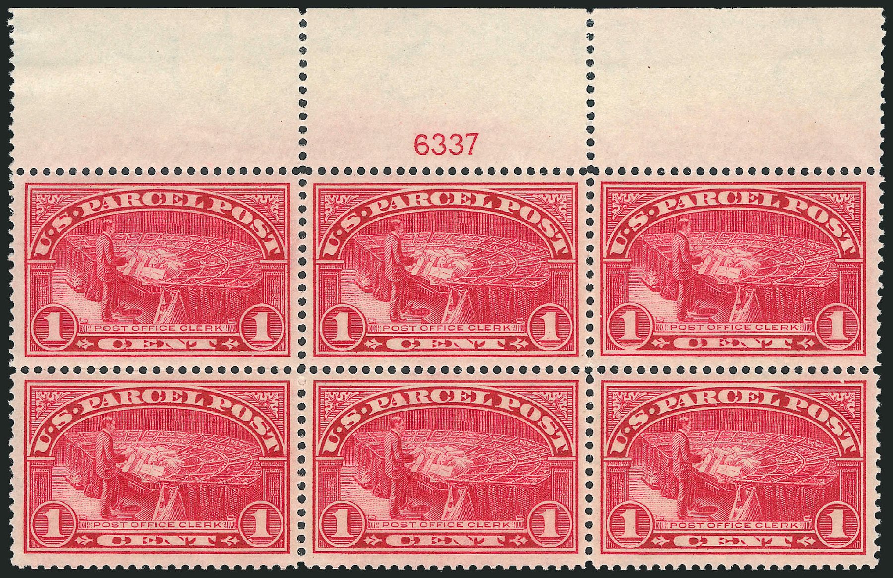 Cost of US Stamps Scott Cat. #Q1 - 1c 1913 Parcel Post. Robert Siegel Auction Galleries, Jun 2011, Sale 1011, Lot 906