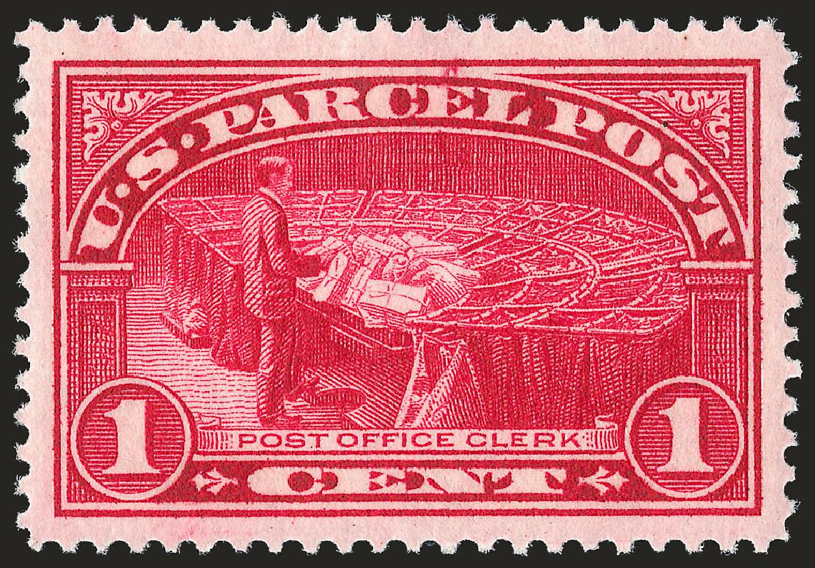 US Stamp Values Scott Catalog # Q1: 1913 1c Parcel Post. Robert Siegel Auction Galleries, Apr 2010, Sale 984, Lot 1186