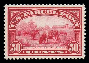 US Stamp Price Scott Cat. # Q10 - 1913 50c Parcel Post. Matthew Bennett International, Oct 2007, Sale 322, Lot 2329