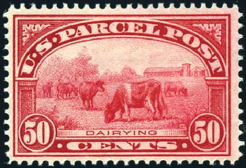 Cost of US Stamp Scott Q10 - 50c 1913 Parcel Post. Harmer-Schau Auction Galleries, Oct 2009, Sale 83, Lot 489