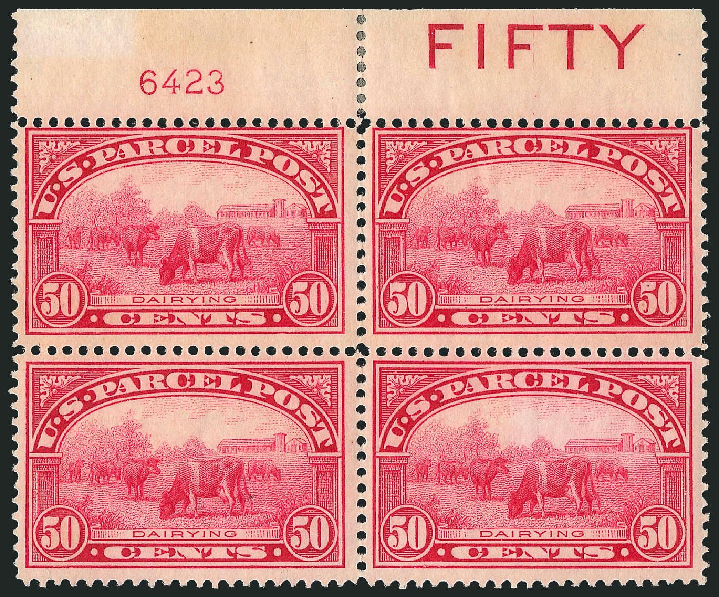 Cost of US Stamps Scott Catalogue #Q10 - 50c 1913 Parcel Post. Robert Siegel Auction Galleries, Jul 2014, Sale 1077, Lot 479